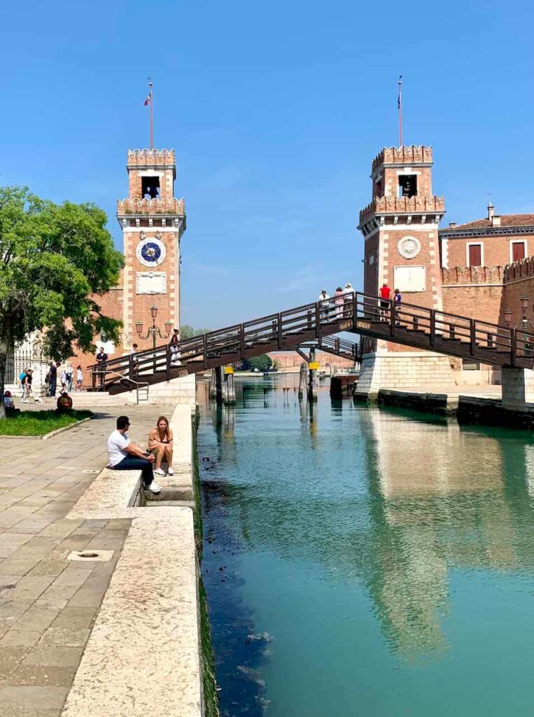 The Arsenale in Castello. The Castello neighberhood is among the best places to stay in Venice Italy  