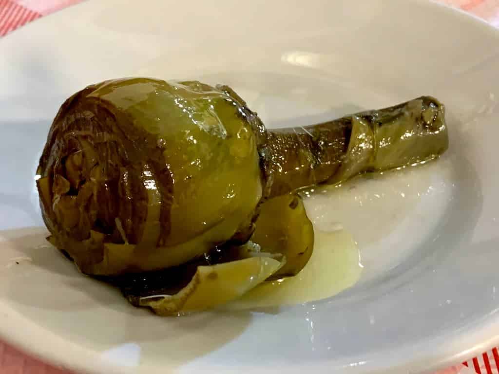 Carciofi alla Romana in Rome, Italy