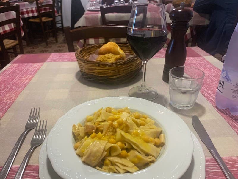 Ciceri e Tria is a pasta with chickpeas dish from Puglia. 