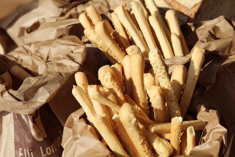 Italian Grissini. These bread sticks are some of the best Italian food. 