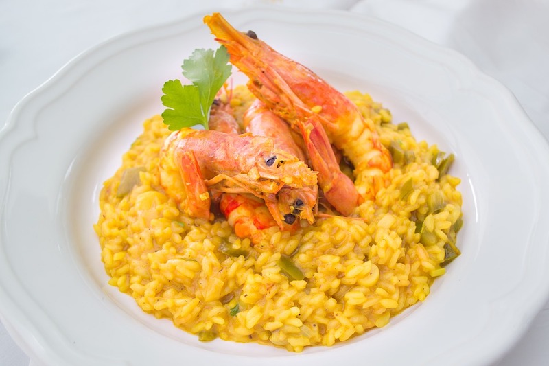 Italian risotto with shrimps. Risotto is among the best food in Italy 