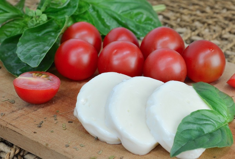 White mozzarella cheese. It a top food in Italy.