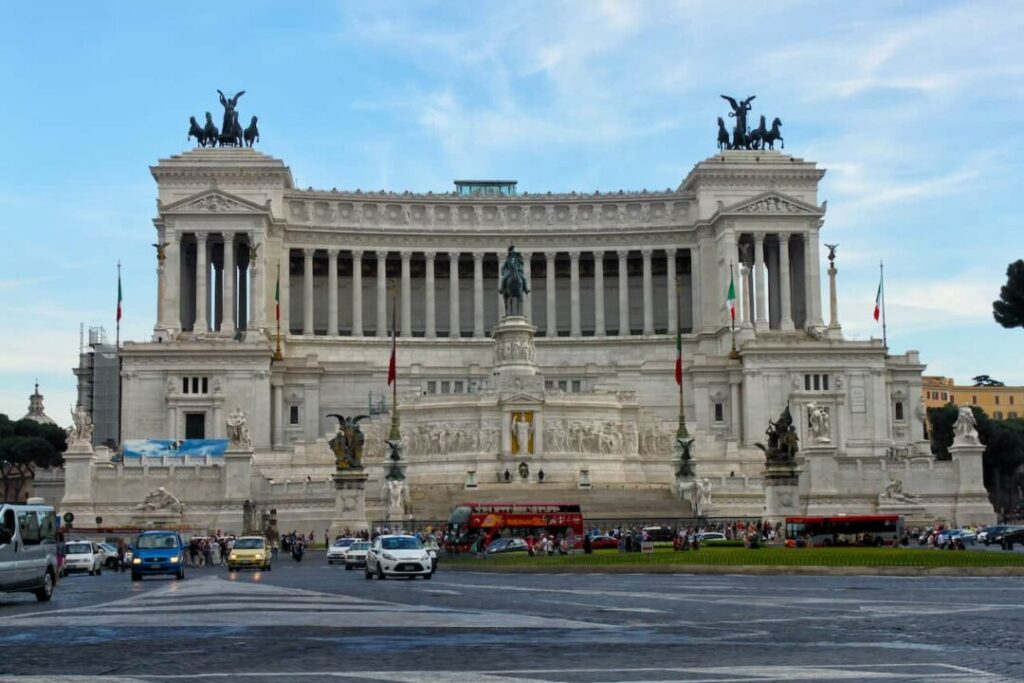 The Alter of the Fatherland. Climbing to the top of it provides some of the best views of the ancient Rome, It is one of the best things to do in Rome Italy.