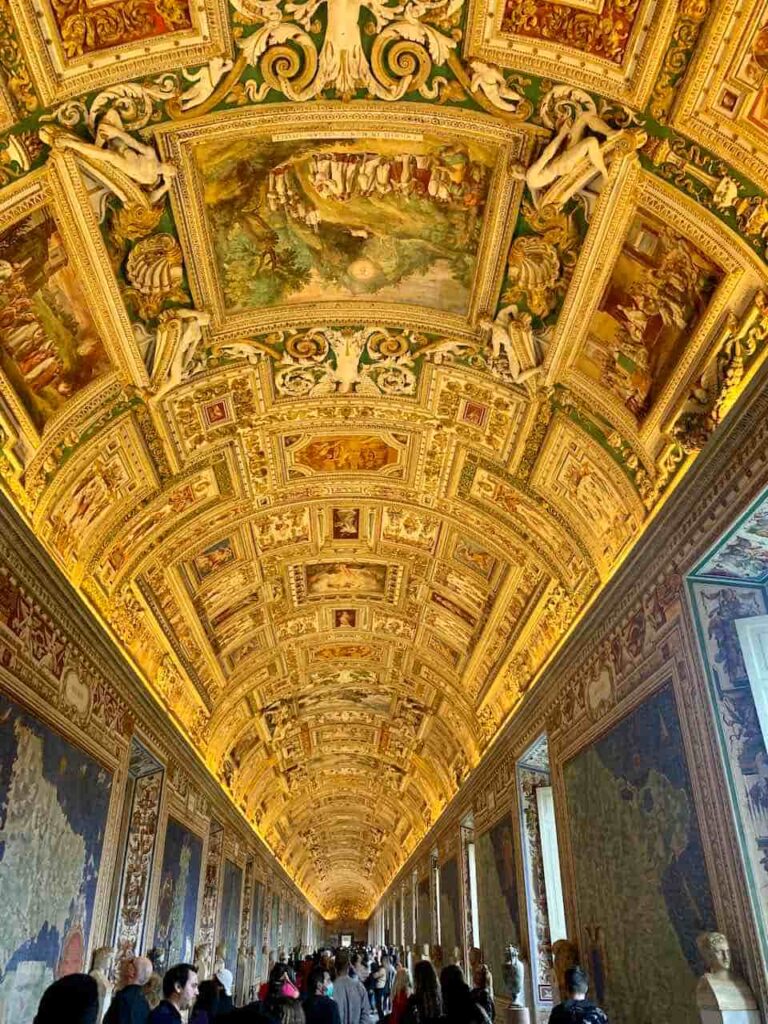 The Gallery of Geographic Maps in the Vatican Museums. Touring the Vatican Museums is among the best things to do in Rome.
