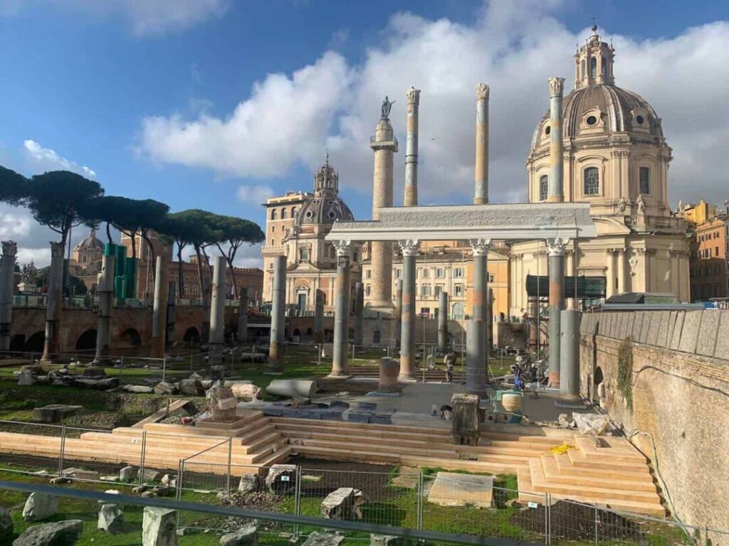 The Trajan’s Forum in Rome. Toruing the ancient sites is among best things to do in Rome.