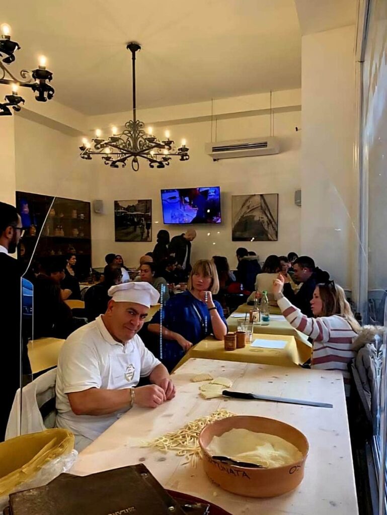Making pasta in Rome Italy. Learning how to make a pasta is among the best things to do in Rome.