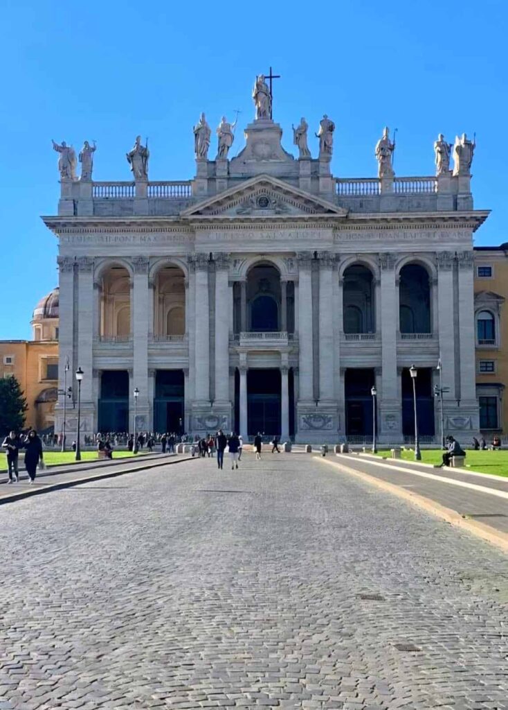 The Archbasilica of Saint John Lateran in Rome . Visiting it is among the best things to do in Rome. 
