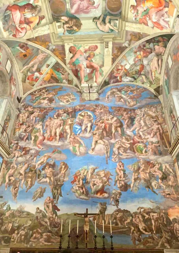 Michelangelo’s Last Judgement fresco in the Sisitine Chapel. It is a must-see while two days in Rome. 