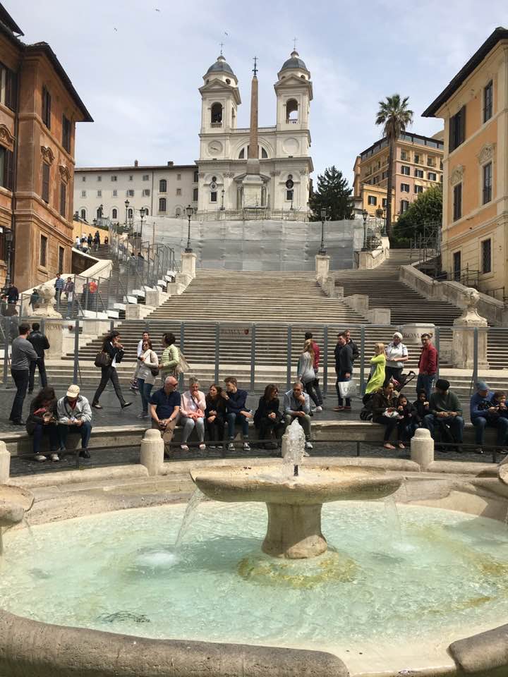 The Spanish steps in Rome. They are a must-see while spending two days in Rome. 