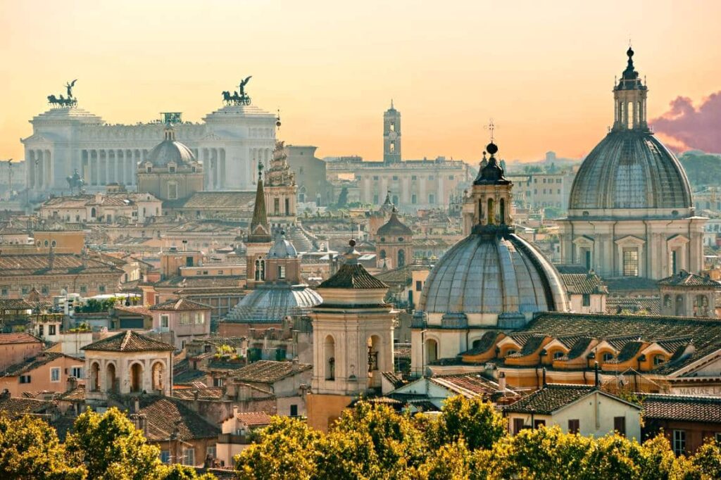 View of Rome from the Castle of Sant'Angelo. Visiting the View of Rome from the Castle of Sant'Angelo is a must while two days in Rome.