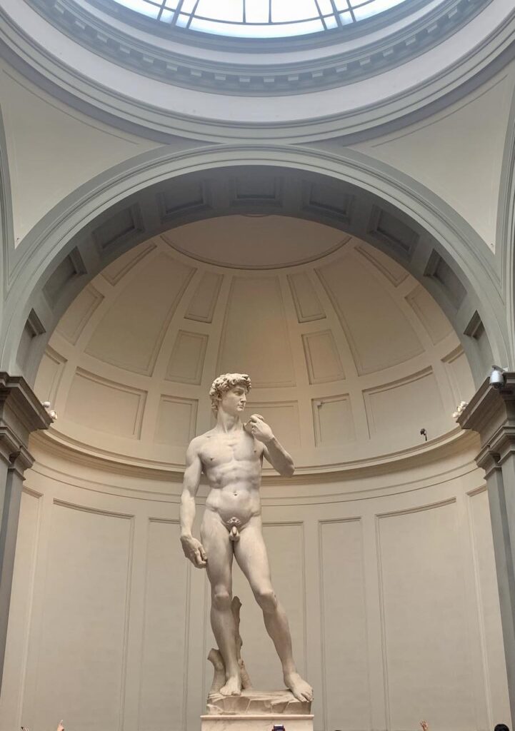 The statue of David in the Accademia Gallery. It is a must-have item on any two days in Florence itinerary