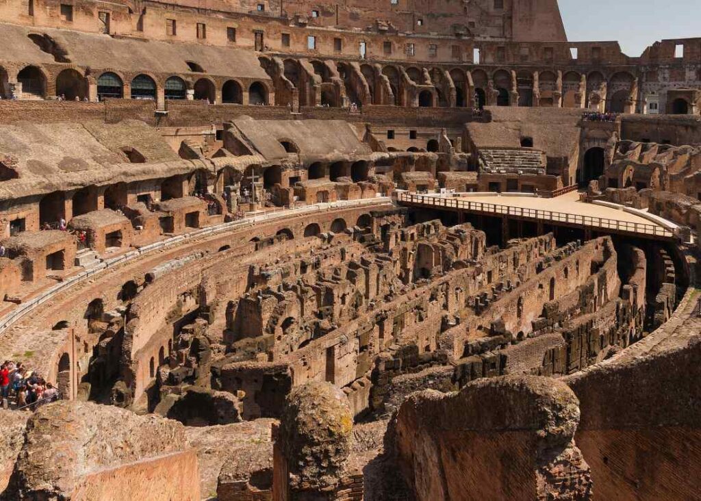 Visiting the Colosseum from the inside
