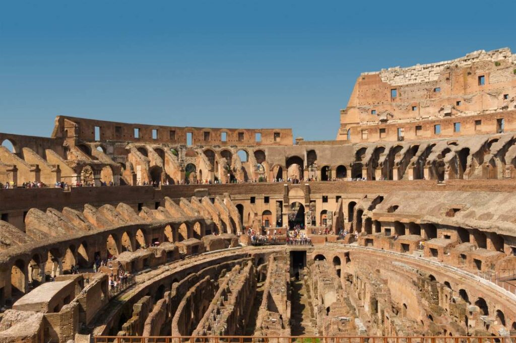Visiting the Colosseum interior