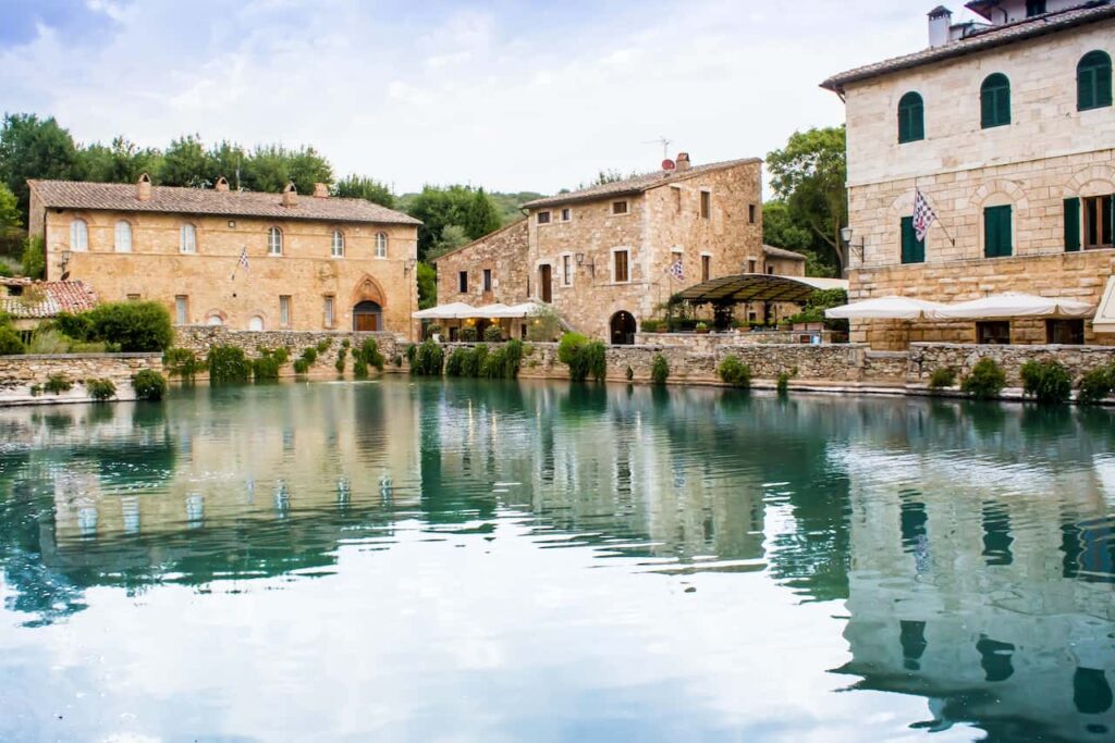 Bagno di Vignoni thermal pool in Val d Orcia Italy - best places to visit in Tuscany 