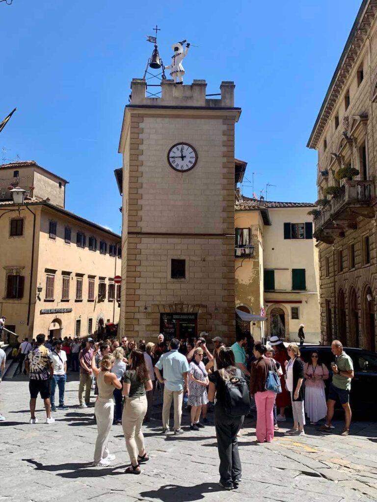 Torre di Pulcinella , an attraction of Montepulciano Italy 