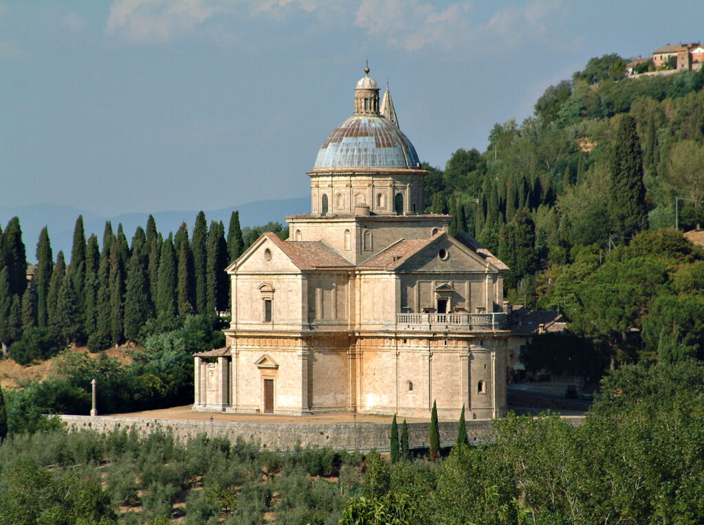 San Biagio church in Montepulciano Tuscany - best places to see in Tuscany 