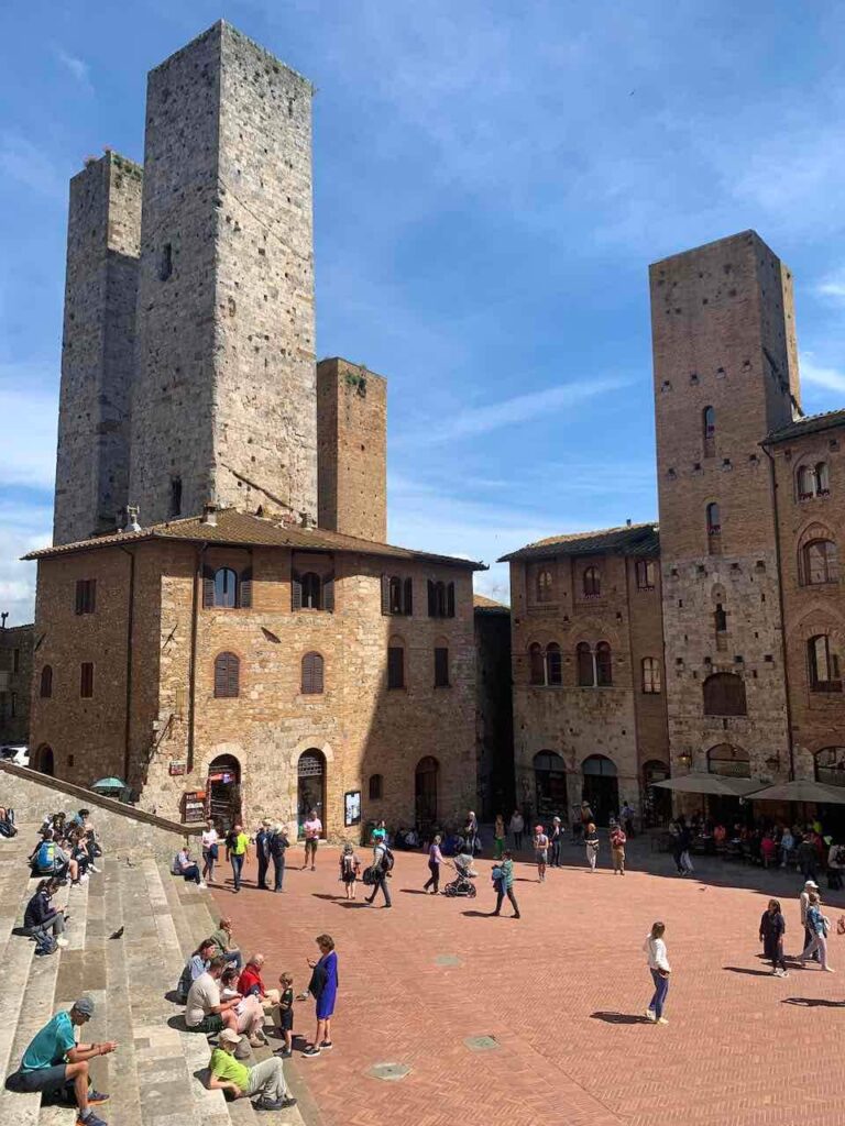 Piazza del Duomo in San Gimignano Italy 
