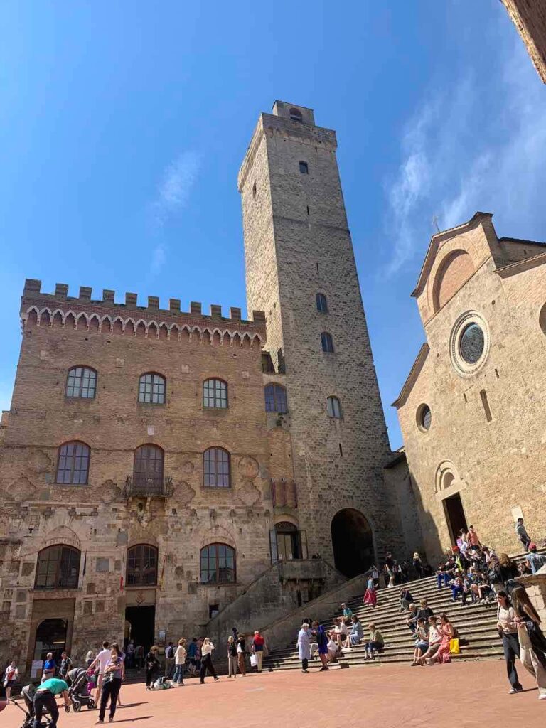 Piazza del Duomo in San Gimignano, Italy 