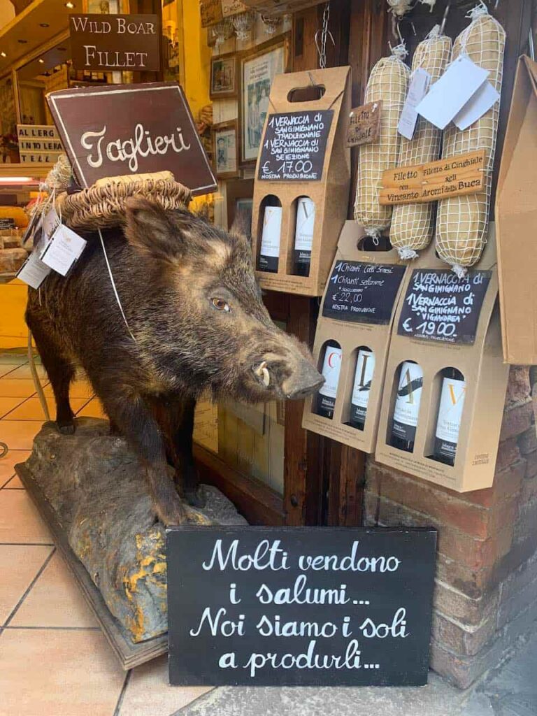 A shop in San Gimignano Italy