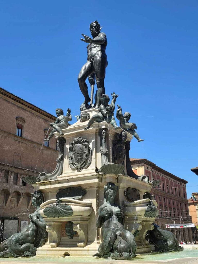 The Fountain of Neptune - a must see in Bologna Italy