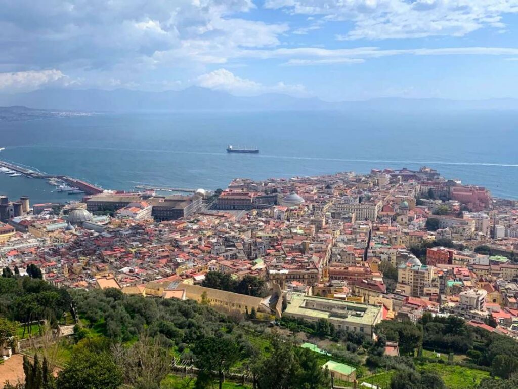 Panoramic view of Naples from Castel Sant'Elmo on Vomero hill.