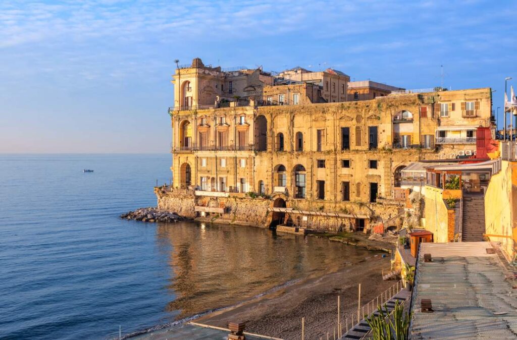 the Palazzo Donn'Anna in the Posillipo district in Naples