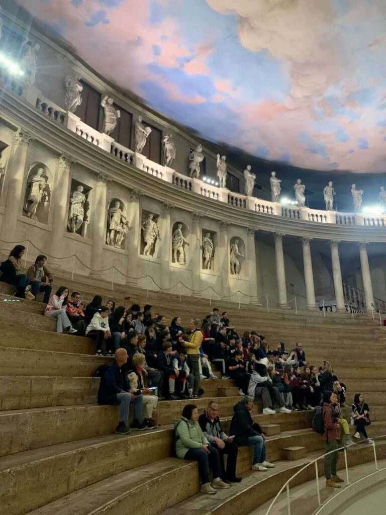 The seating area of Teatro Olimpico in Vicenza Italy 