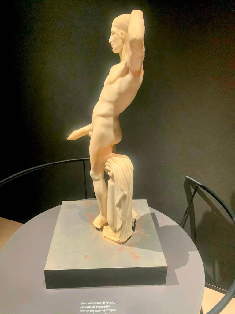 the god Priapus from the House of the Vettii - visit Pompeii 