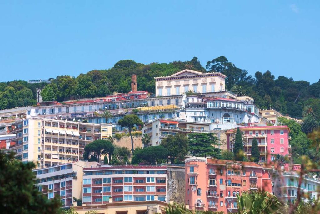 Elegant Chiaia neighborhood in Naples Italy