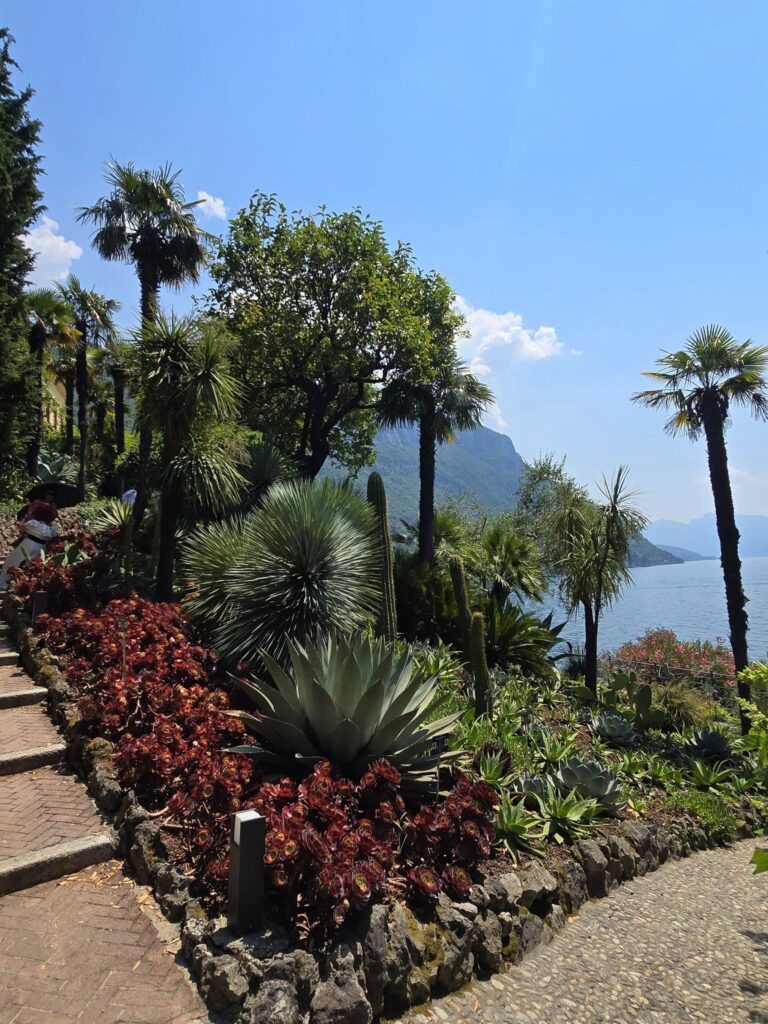 Botanical gardens of Villa Cipressi overlooking Lake Como 