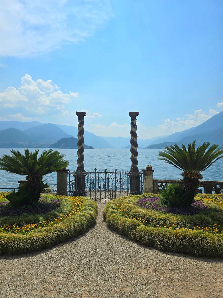 the lakeside garden of Villa Monastero in Varenna on Lake Como