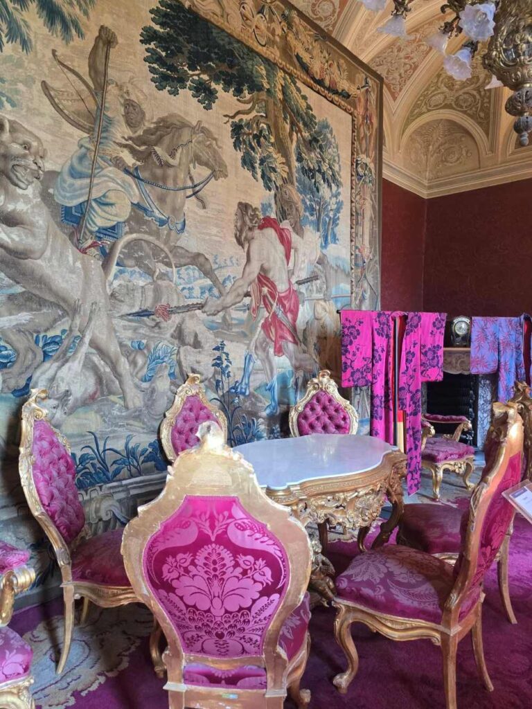 Red Room of Villa Monastero in Varenna Lake Como 