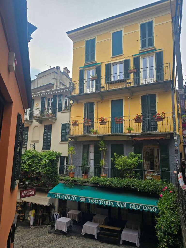 Trattoria San Giacomo in the historic center of Bellagio, Lake Como