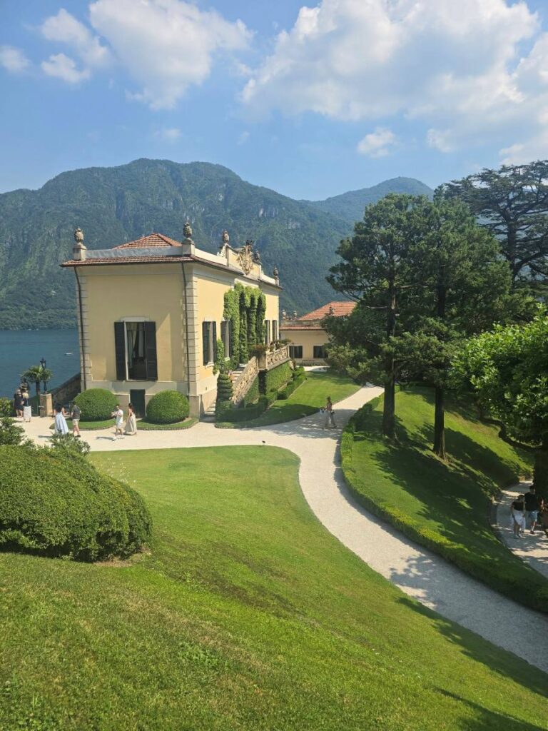 This is the Villa del Balbianello in Lenno, known for its terraced gardens overlooking Lake Como.