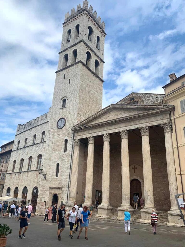 Santa Maria sopra Minerva church in Assisi, Italy